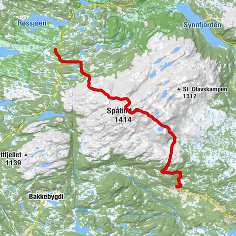 Hugulia - Spåtind - Lenningen Fjellstue - Lenningen