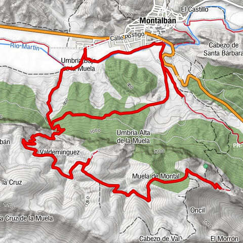 Montalbán - Valdemínguez - Muela de Montal
