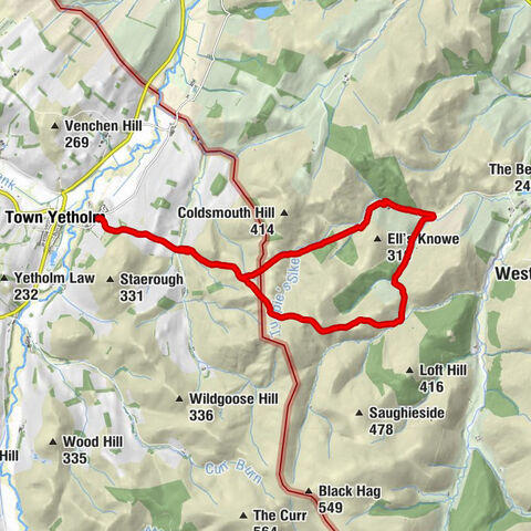 Kirk Yetholm - Maddie's Well - Wideopen Head - Elsdonburn