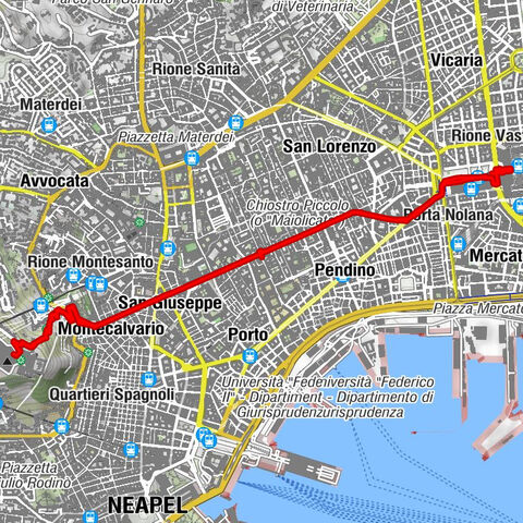 Napoli Centrale - San Pietro ad Aram - Collina del Vomero - Casoria