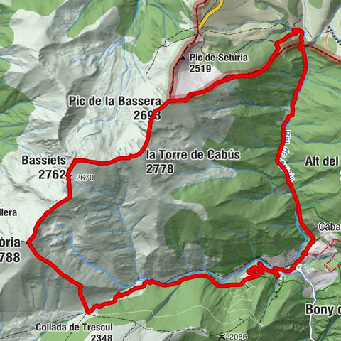 la Plana - Pic de Salòria - la Torre de Cabús - les Valls de Valira
