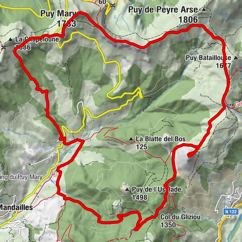 Cascade de Liadouze - Col du Gliziou - Puy Mary - Liadouze