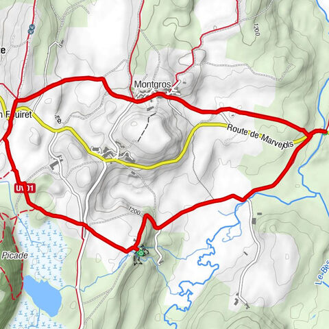 Marchastel - Montgros - Grotte de Déroc - Nasbinals