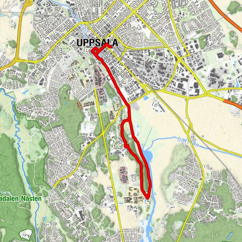 Uppsala centralstation - Centrum - Uppsala - Sankt Lars katolska kyrka