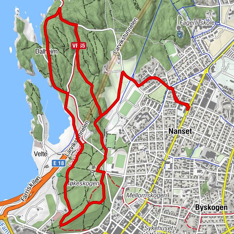 Nanset - Dalheim - Larvik - Utsikten