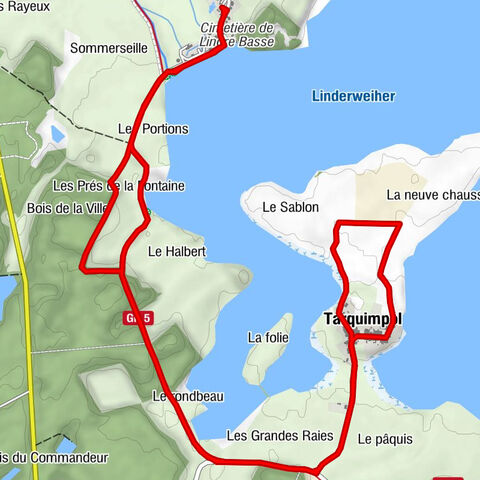 Lindre-Basse - Bistrot des Oiseaux - Tarquimpol - Église Saint-Étienne