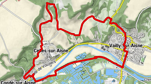 Vailly-sur-Aisne - Celles-sur-Aisne - Condé-sur-Aisne - Pont de Vailly