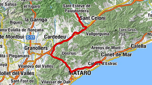 Turó de Caldes - Coll de Parpers - Església de Sant Esteve de Palautordera - Sant Esteve de Palautordera