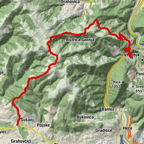 Grad Zenica - Bistrica Gornja - Gornji Loznik - Vranduk