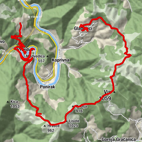 Višegrad - Lisote - Vis - Gladovići