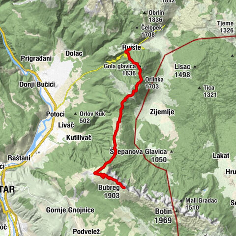 Ruište - Orlinka - Brasina - Bubreg