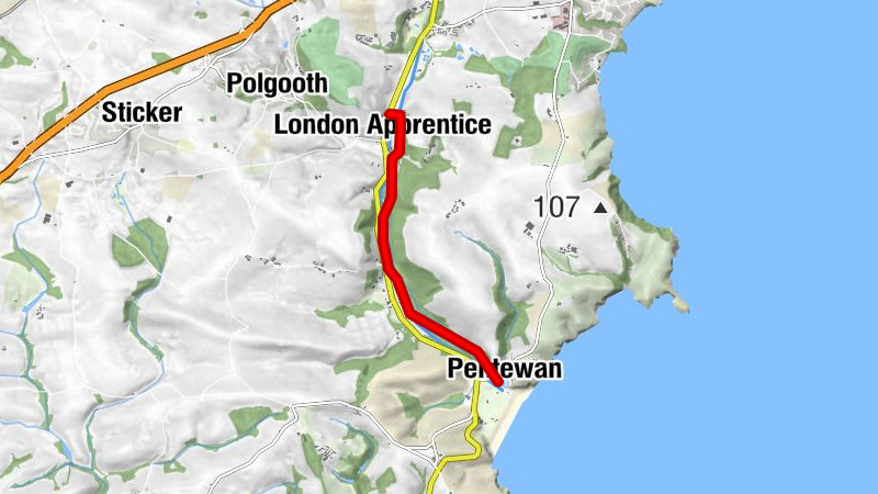 St Austell - London Apprentice - Pentewan - Pentewan Valley