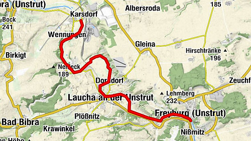Karsdorf - Wennungen - Laucha an der Unstrut - Freyburg (Unstrut)