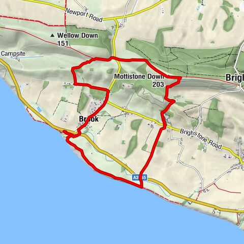 Brook Chine - Brookgreen - Mottistone Down - Brook