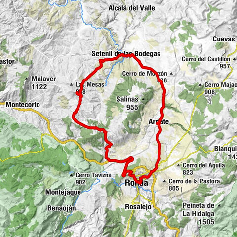 Ronda - Santa Cecilia - Puerto del Quejigal - Ermita de San Benito