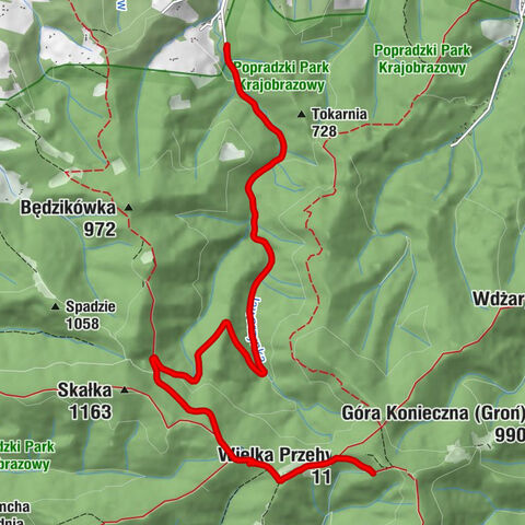 Gaboń - Mała Przehyba - Wielka Przehyba - Przehyba