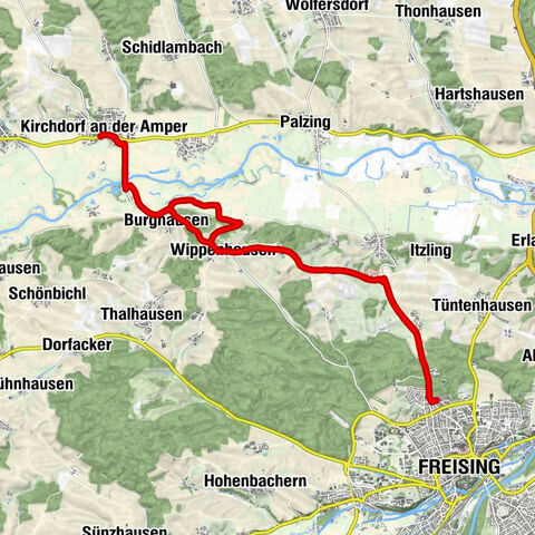 Freising - Untergartelshausen - Feldhof - Esterndorf