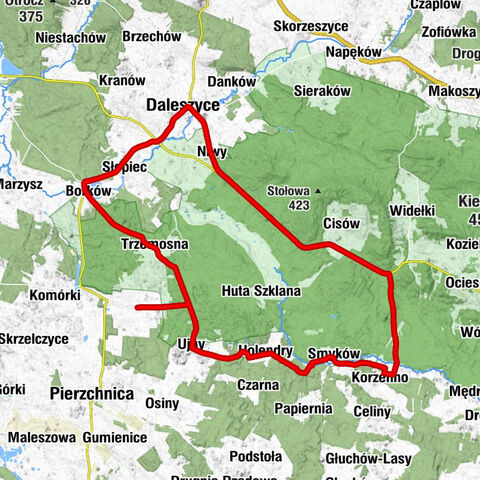 Trzemosna - Daleszyce - Ujny