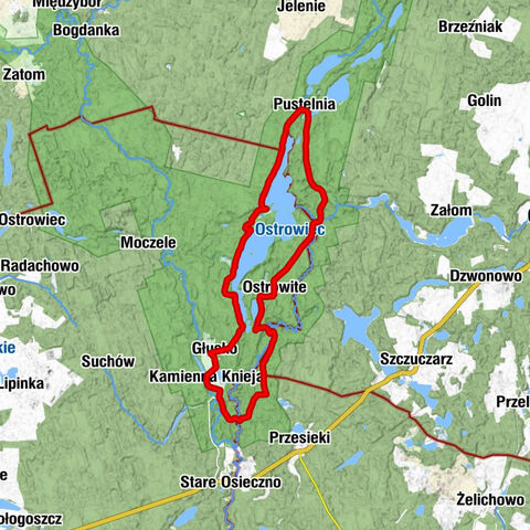 Kamienna Knieja - Ostrowite - Pustelnia - Głusko