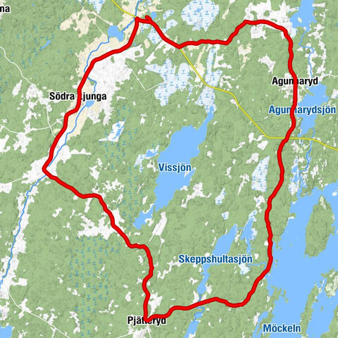 Ljungby kommun - Jakobsgården - Mjäryd - Fiskeryd