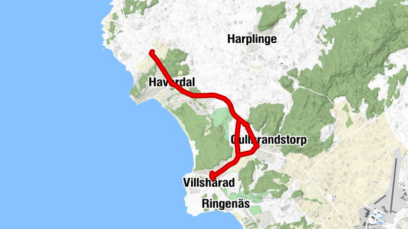 Villshärad - Gullbrandstorp - Åkersholm - Mangold Haverdal