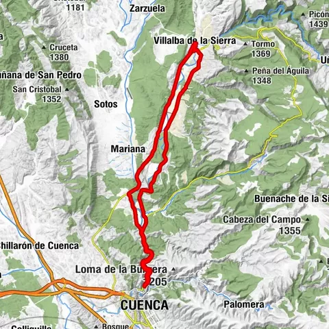 Villalba de la Sierra - Fuenlabrada - Los Castillejos - Cuenca