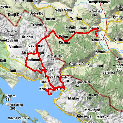 Slađenovići - Kručica - Slano - Trnova