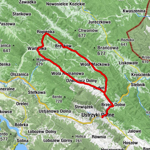 Ustrzyki Dolne - Kościół pw. Matki Bożej Różańcowej - Kościół pw. Świętego Antoniego z Padwy - Kościół pw. Świętego Stanisława Kostki