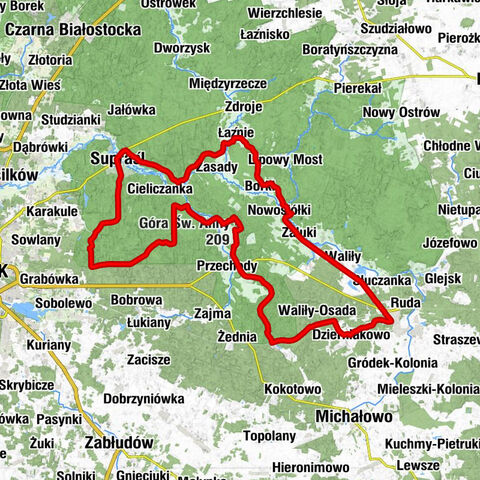Supraśl - Kościół pw. Najświętszej Maryi Panny Królowej Polski - Kościół pw. Świętej Trójcy - Góra Św. Anny