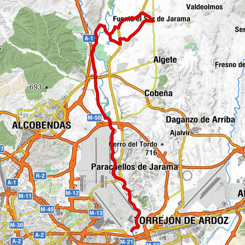 Fuente el Saz de Jarama - La Quinta de Jarama - San Sebastián de los Reyes - Paracuellos de Jarama