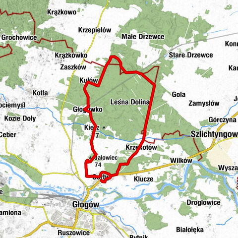 Serby - Głogów - Krzekotów - Kulów
