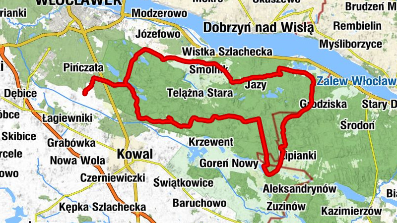 Warząchewka Nowa - Warząchewka Polska - Dąb Polski - Dąb Mały