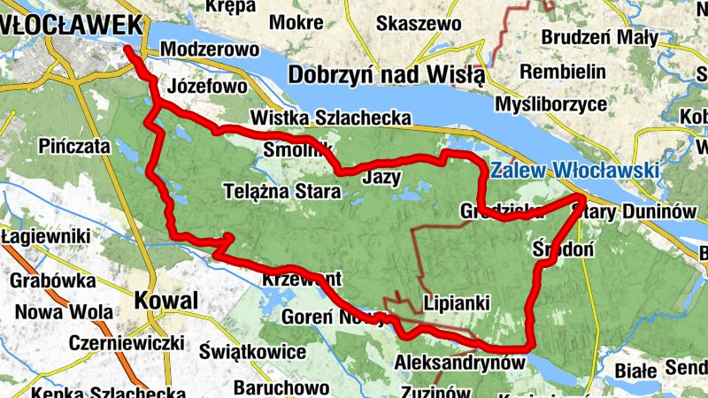 Włocławek - Ładne - Mursk - Zuzałka