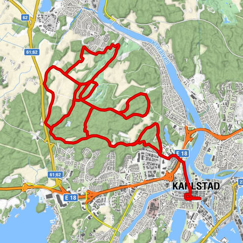 Karlstad central - Karlstad - Dye - Lilla Vänsberg