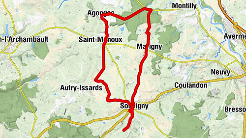 Les Govignons Petits - Souvigny - Église Saint-Pourçain - Prieuré Saint-Pierre et Saint-Paul