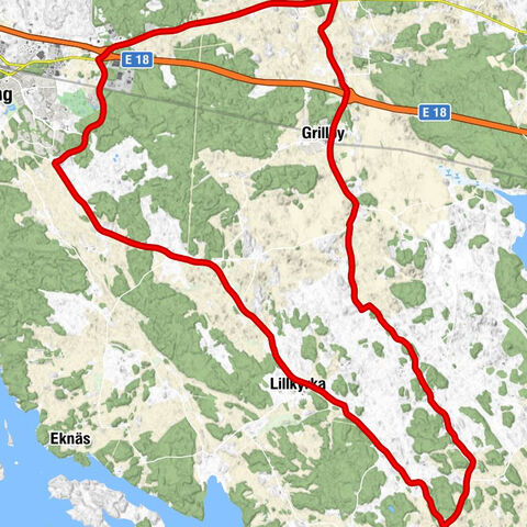 Västra Vällinge - Skolsta - Lillkyrka kyrka - Varghällar