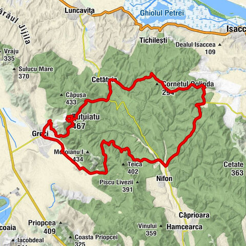 Greci - Țuțuiatu - Terasa Cetățuia - Toaca