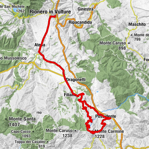 Rionero-Atella-Ripacandida - Rionero in Vulture - Atella - Monte Carmine