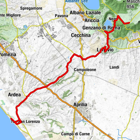 Porto Rutulo - Santa Maria Maggiore - Colle degli Impiccati - Ardea