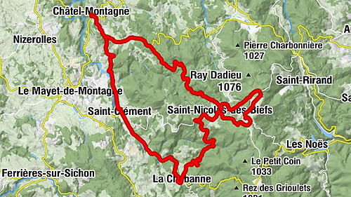 Puy du Roc - Église Saint-Nicolas - Église Sainte-Marie - Église Saint-Denis