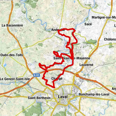 Andouillé - Au Pigeon Blanc - Église Saint-Germain - Église Saint-Mathieu