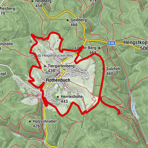 Rothenbuch - Spechtshaart - Sulzhöh - Rothenbucher Forst