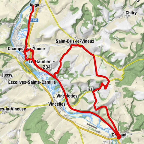 Augy - Le Cellia - Église Saint-Martin - Col de Crémant
