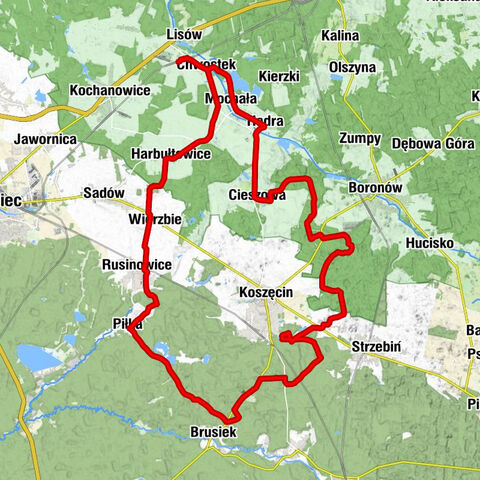 Lisów - Kaplica im. Świętej Anny - Kościół pw. św. Marcina Biskupa i Wyznawcy - Kaplica pw. Świętej Anny