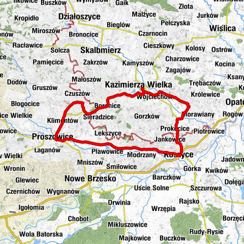 Kazimierza Wielka - Kościół pw. Podwyższenia Krzyża Świętego - Kaplica pw. Świętego Ducha - Kościół pw. Najświętszej Maryi Panny Królowej Polski w Klimontowie