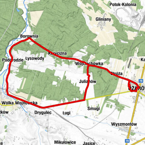 Ożarów - Stróża - Wojciechówka - Śródborze