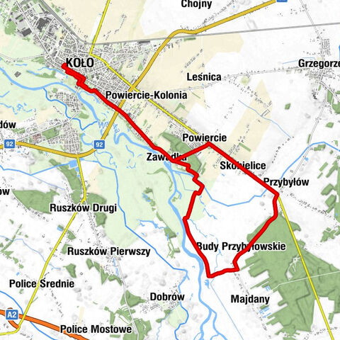 Koło - Piaski - Zawadka - Zamłynie