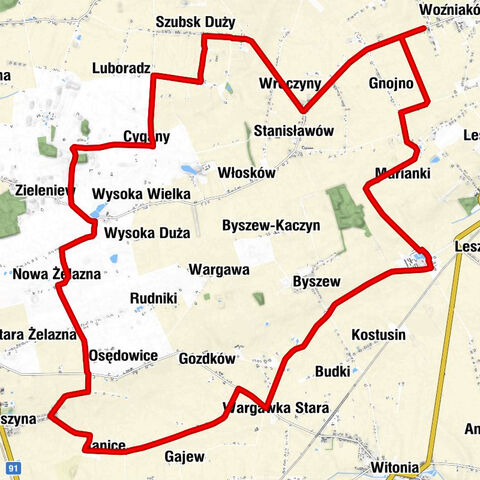 Kutno - Osiedle Pisarzy - Dębina - Marianki