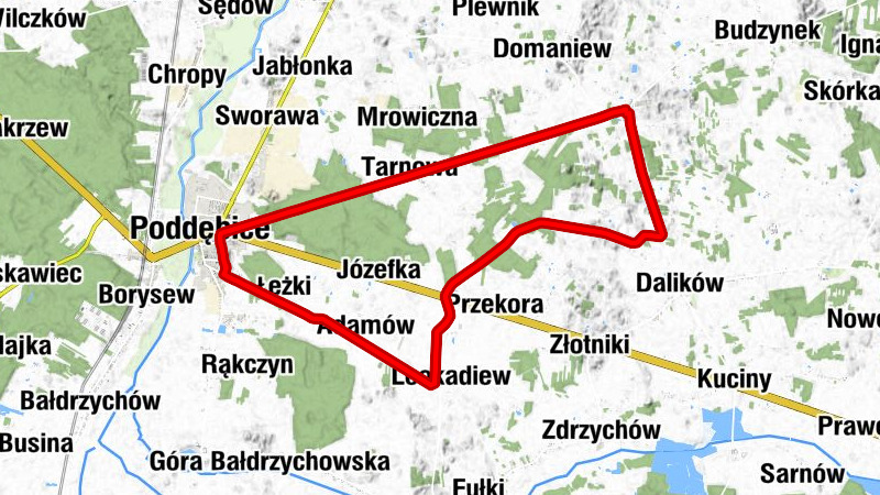 Poddębice - Byczyna - Łężki - Osiedle 500-lecia