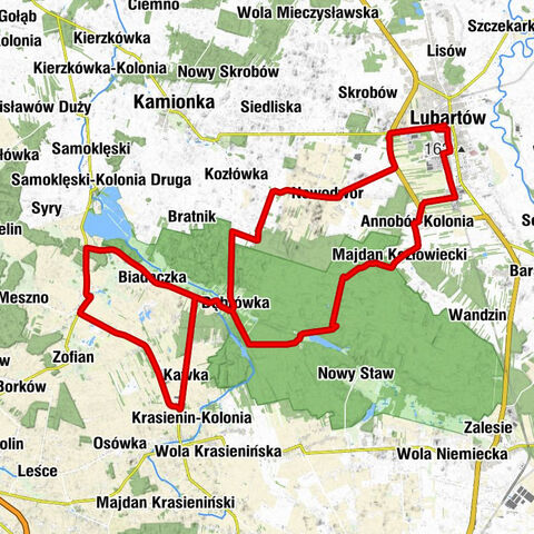 Lubartów - Kolonia Piaski - Arendarka - Kaplica w Nowodworze
